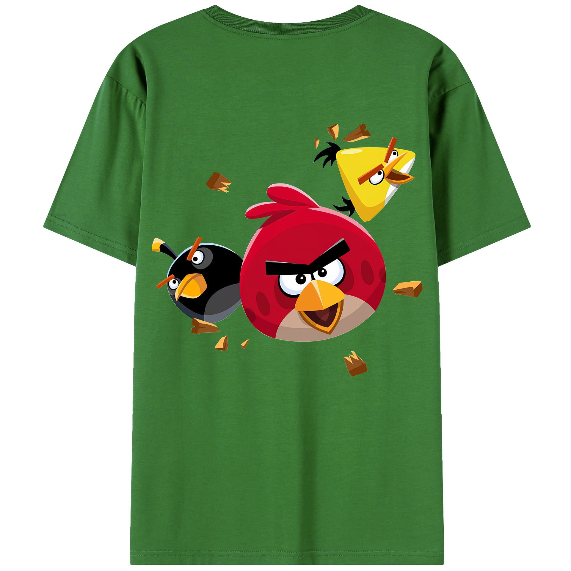 （画像用） Angry Birds アングリーバード レディース半袖Tシャツ(バックプリント)